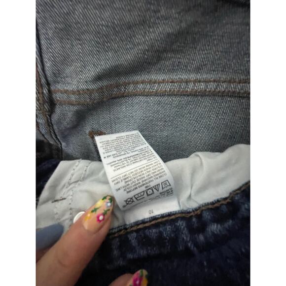 Old Navy Women's Mid-Rise Boyfriend Jeans Denimcore Raw Hem Dark Wash 10 Casual - Picture 4 of 5